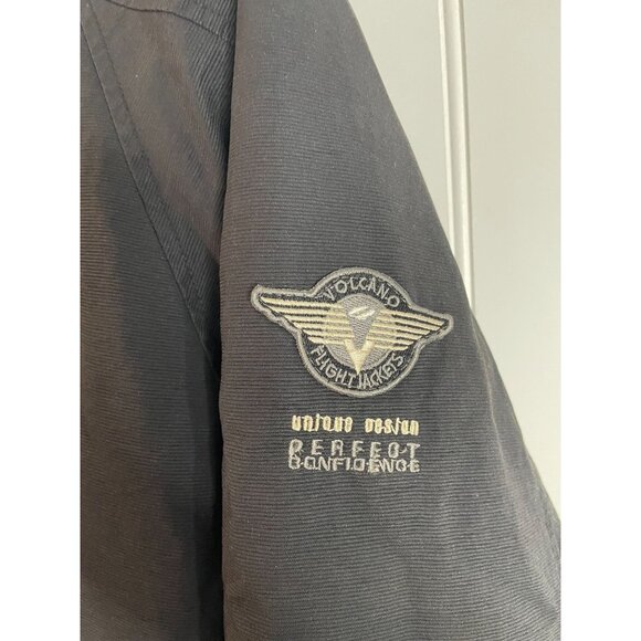 Volcano Mens Black Cotton-Nylon Blend Jacket With Multiple Pockets Ribbed Cuffs - Picture 8 of 15